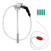 Transfer Pump w/Auto-Stop Overfill Protection for Fuel, Water & More, 2.4 GPM, AA Battery Included, Ergonomic Nozzle, Universal & VP Racing Can Adapters, 51” Hose, PLUS a Manual Siphon