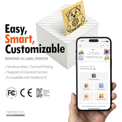 Nemonic AI Sticky Note / Label Printer