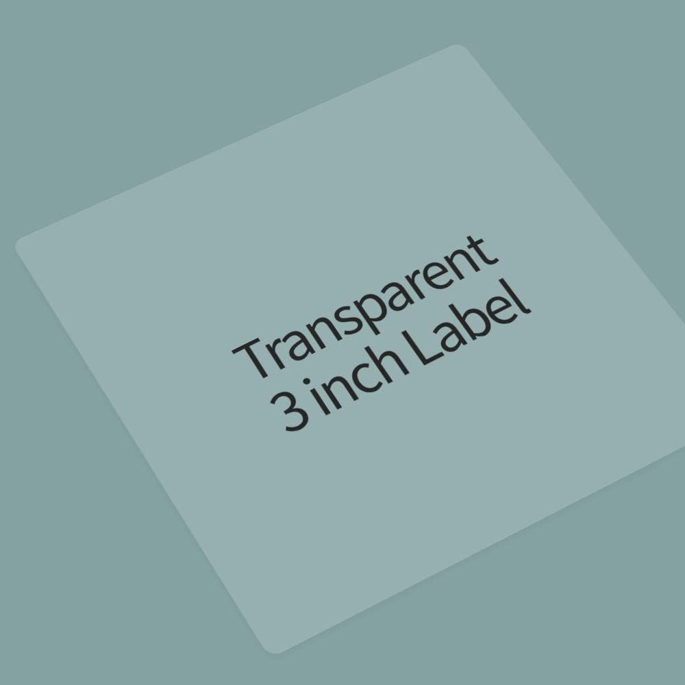 Nemonic Transparent & Waterproof Label Paper Cartridge | 3 x 3 Inch (125 labels)
