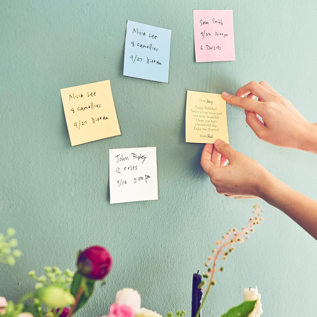MANGOSLAB Nemonic Sticky Note Cartridge | Blue, Pink, Yellow (3 ea)