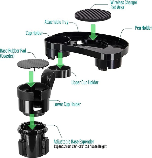 AUTO Jungle Multi Function 2-in-1 Cup Holder with Tray