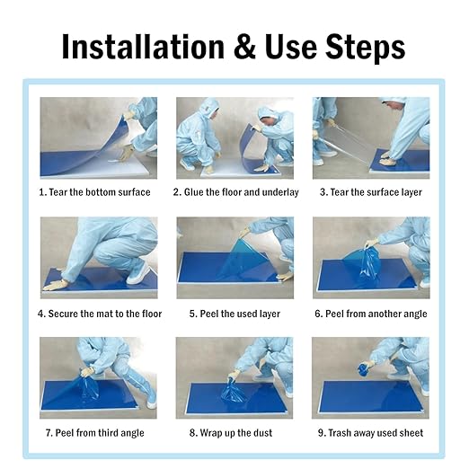 Sticky/Adhesive Mats for Cleanroom Laboratory Hospital Construction Garage