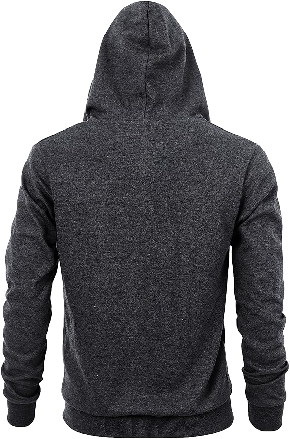 Men's Fashion Fit Full-Zip Hoodie with Inner Cell Phone Pocket